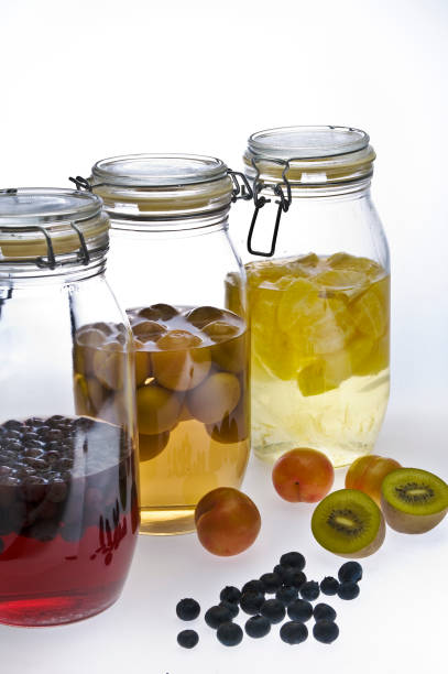 Fruit liquor made from three types of fruits.